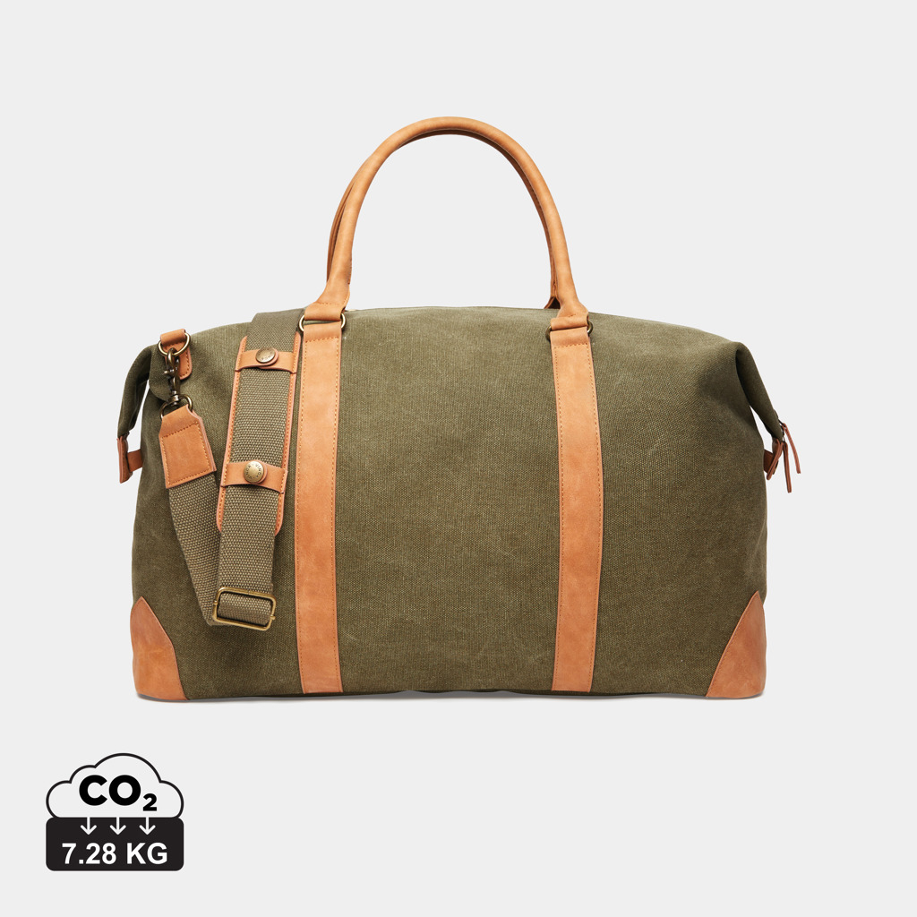 Duffle bag en toile recyclée publicitaire Bosler VINGA Vert 